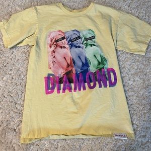 Diamond supply co. Yellow shirt size small